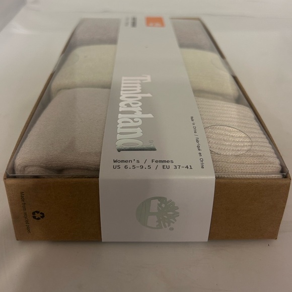 Timberland Womens Boot Socks Size 6.5 - 9.5 Burgundy,off white,Beige 3 Pairs NEW - Picture 5 of 5